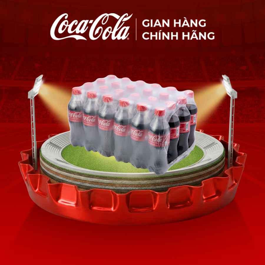 [SIÊU SALE ] Lốc 24 Chai Nước Ngọt Giải Khát Có Ga Coca-Cola 390ml/Chai Sale 15.4 Coca-Cola Chính Hãng_LD