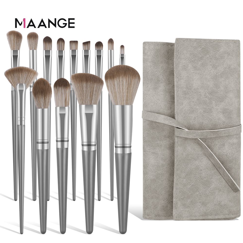 MAANGE 14 Bộ cọ trang điểm Cọ mặt bạc 1414