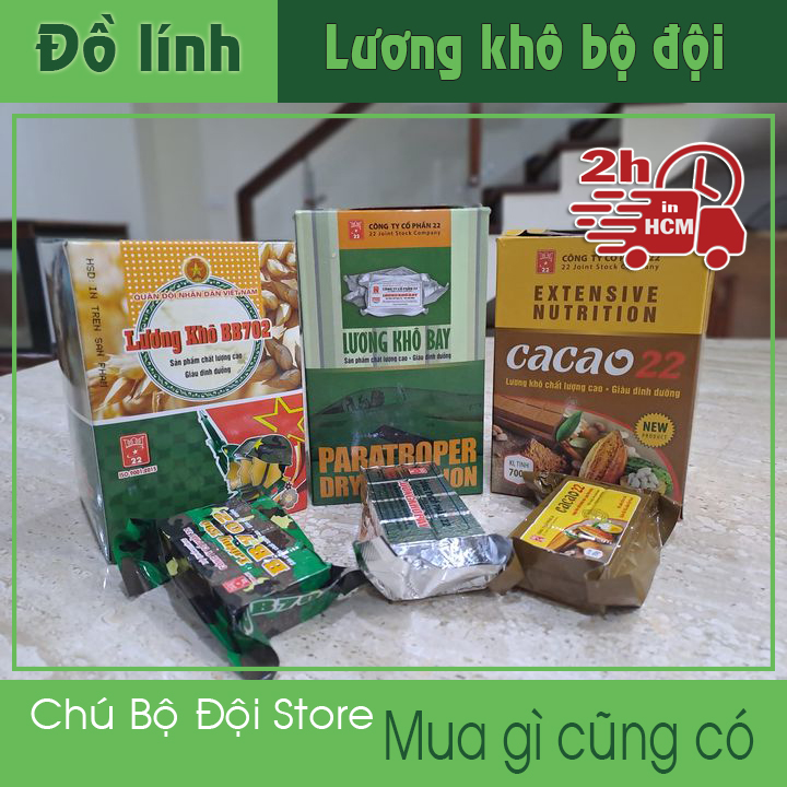 Lương khô BỘ ĐỘl (giao hàng siêu tốc 2h), một sản phẩm của QĐND, thức ăn dinh dưỡng, đầy đủ năng lương cho mọi hoạt động