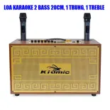Loa Karaoke Xách Tay 2 Bass 20 KIOMIC K36 PRO 3 Đường Tiếng Kèm 2 Micro UHF Chống Hú, Công Suất 150W