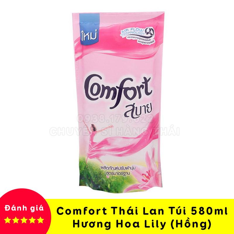 Nước xả vải comfort thái lan túi 500ml màu hồng