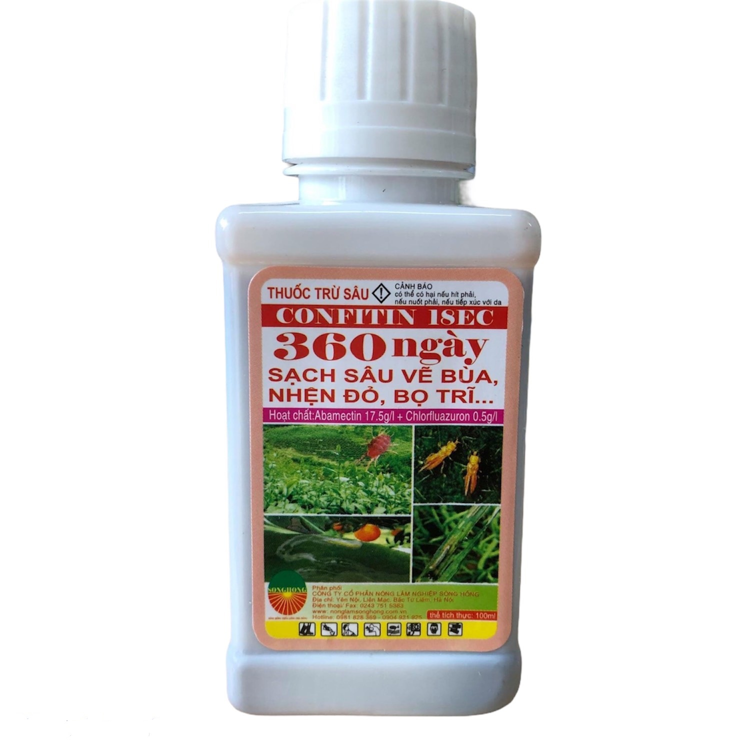 Thuốc Trừ sâu CONFITIN 18EC (100ml) - trừ các loại sâu cuốn lá, sâu đục thân, rầy nâu, bọ trĩ, bọ cánh tơ, nhện đỏ, sâu vẽ hiệu quả cực cao