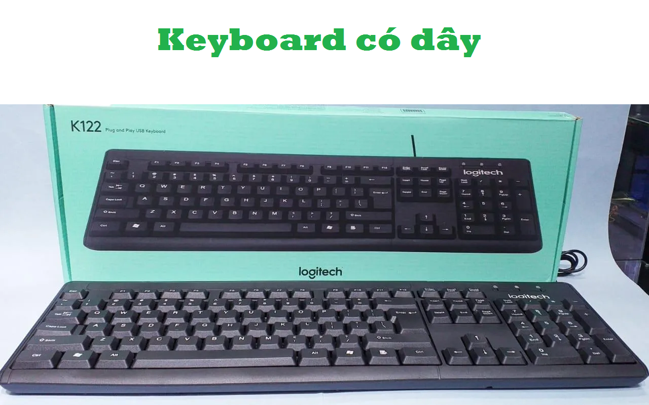 Bàn phím máy tính có dây Logitech K122 văn phòng / học tập / chơi game cơ bản