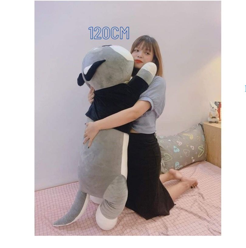 Chó bông husky gấu bông chó husky mèo husky gấu bông chó alaska mềm mịn co giãn 4 chiều size 1.2m- t004-6