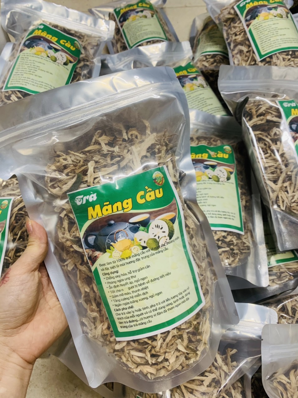 Trà mãng cầu xiêm Đăk Lăk khô uống thơm, tốt cho sức khoẻ túi 500g