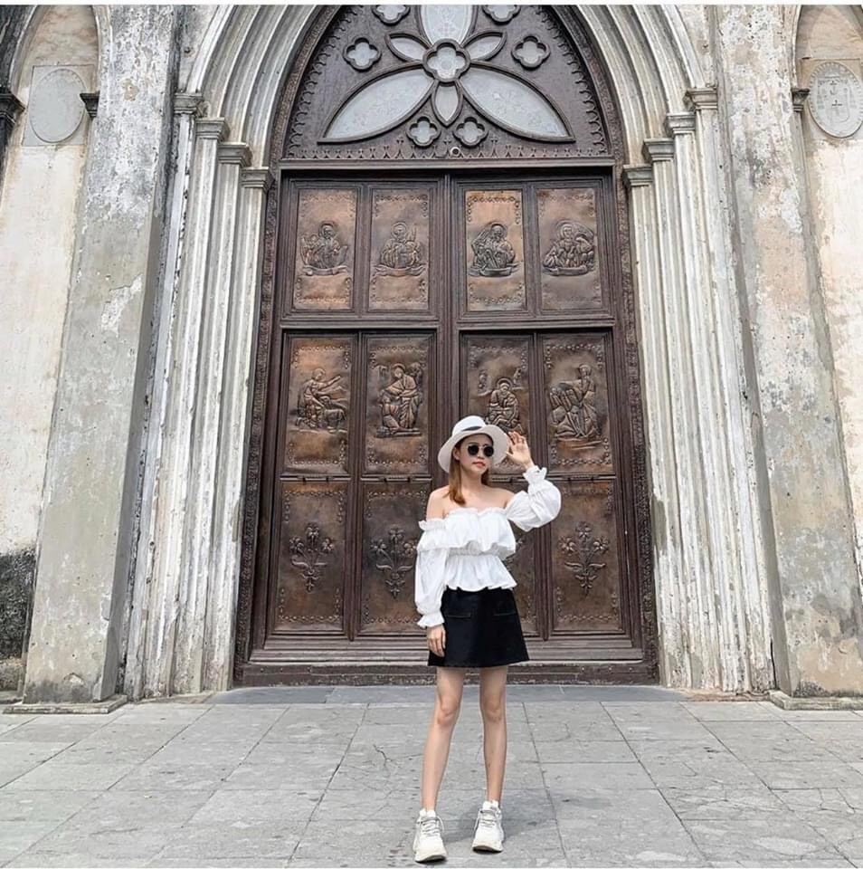 Áo bẹc vai tầng dài💥free ship💥chất kate nhật,áo kiểu nữ,misol boutiques