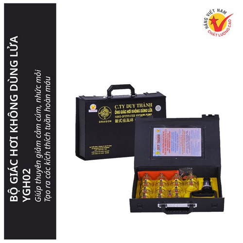Bộ giác hơi không dùng lửa Duy Thành YGH02 gồm 15 ly giác
