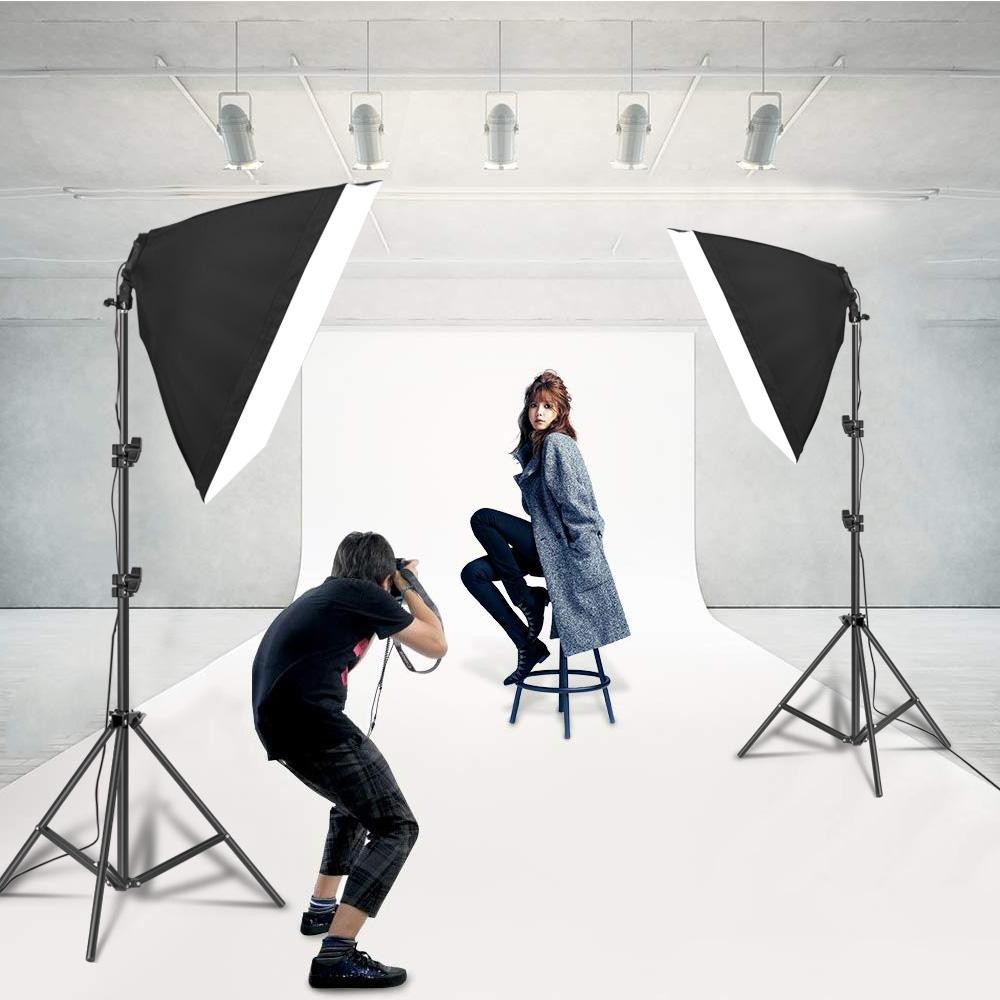 Bộ đèn studio XT5A có remote - Kèm Softbox 50x70cm, chân đèn 2m, bóng led Bulb 150W - Kit Studio công suất cao, nhiệt độ sáng chuẩn 5500K, đổi được 3 màu đèn - Chuyên dùng quay phim, chụp hình studio, livestream -( BẢO HÀNH 12 THÁNG )