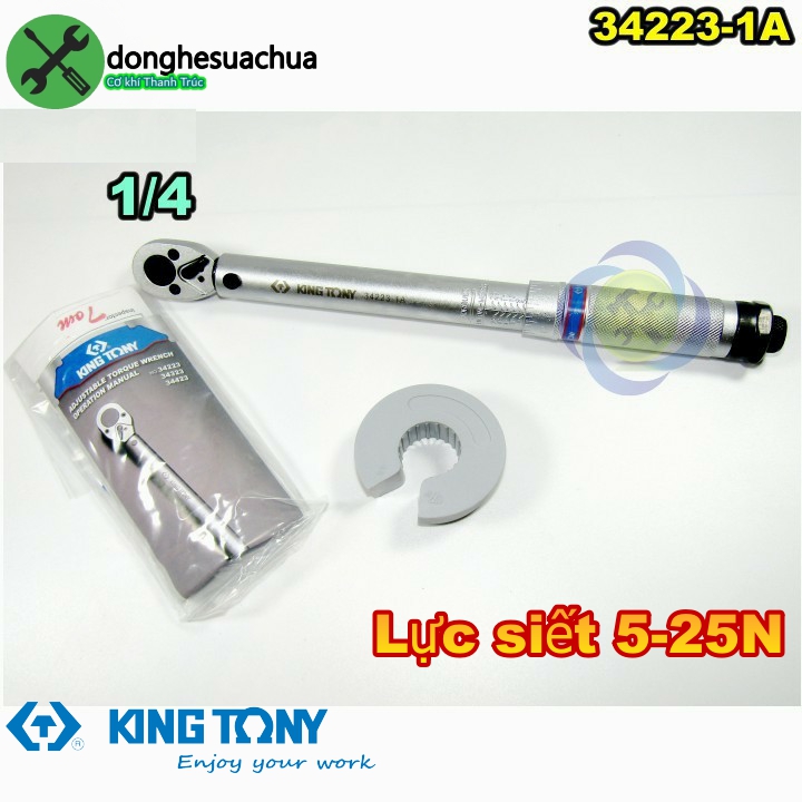 Cần siết lực kingtony 34223-1a 1/4 5-25n.m