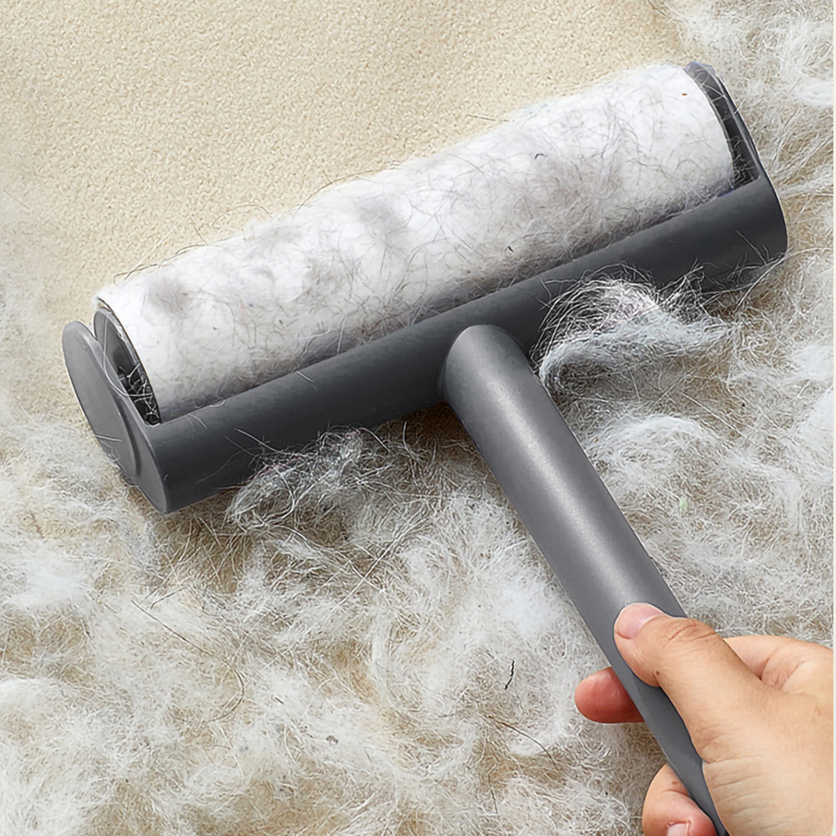 Cây lăn bụi + 1 lõi giấy lăn Living C, mini dài 10cm, 16cm, làm sạch quần áo, nhà cửa,....vv