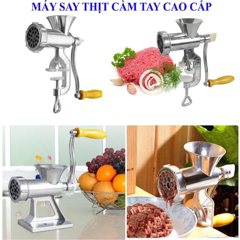 Máy Xay Thịt Bằng Tay Đế Kẹp Bàn - Chất Liệu Nhôm Cao Cấp - Không Gỉ - Nhỏ gọn tiện lợi - Tay Cầm Quay Nhẹ Nhàng  - Xoay Nhuyễn - Mịn - Có Bảo Hành - Giao Hàng Tận Nơi