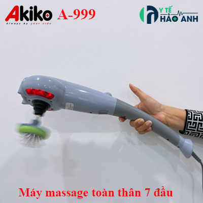 Máy massage cầm tay 7 đầu Akiko A-999 công nghệ Nhật Bản, siêu mạnh