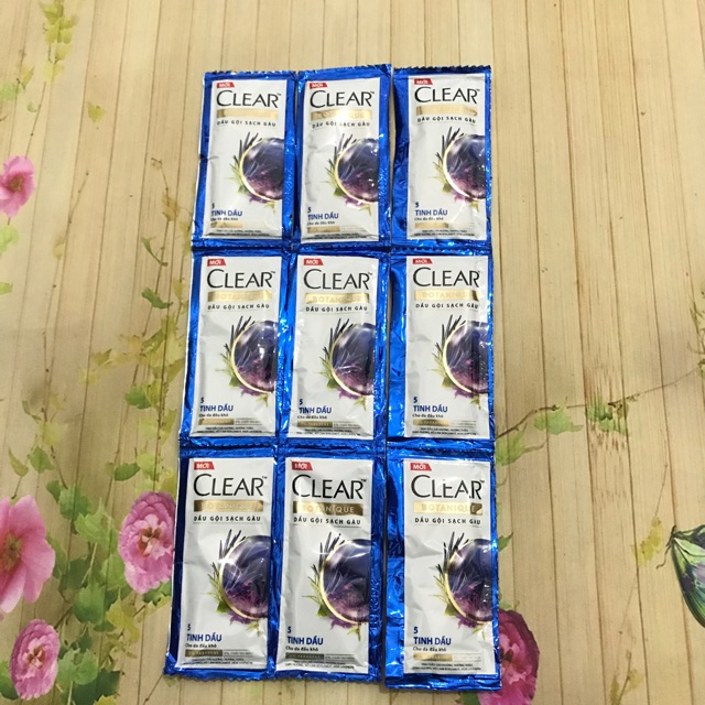 Combo 50 gói dầu gội Clear tinh dầu cho da đầu khô