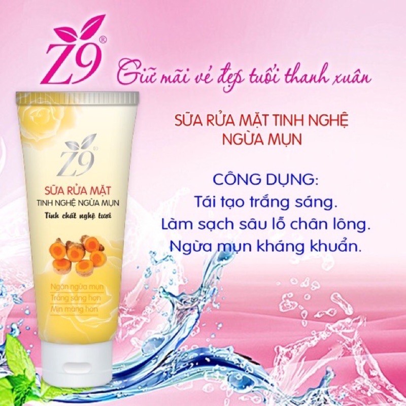 Sữa rửa mặt ngăn ngừa mụn sáng da z9