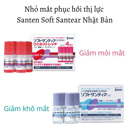 Nhỏ Mắt Phục Hồi Thị Lực Santen Soft Santear Nhật Bản - Nước nhỏ mắt nhân tạo nội địa Nhật