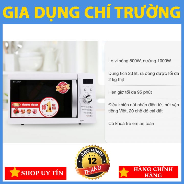 Sharp r-g371vn-w 23 lít