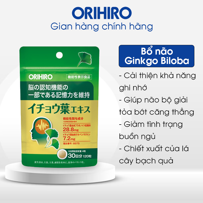 Viên uống bổ não Orihiro Ginkgo Biloba 120 viên