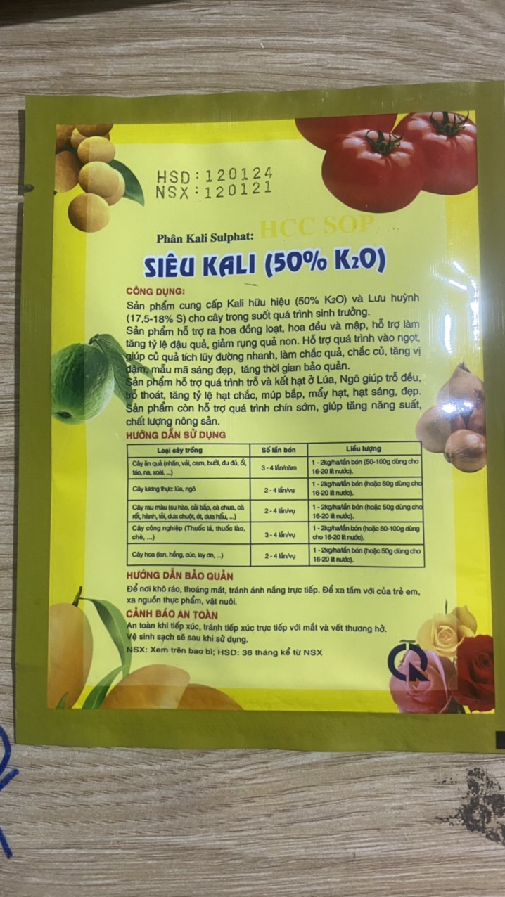 Phân bón cao cấp hòa tan Siêu Kali