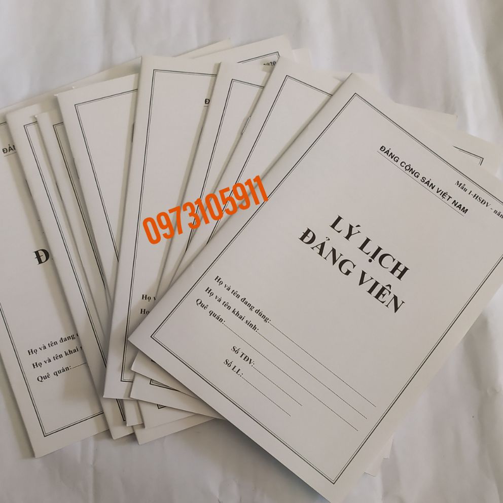 Lý lịch đảng viên- combo 5 quyển lý lịch đảng viên mẫu 1-hsdv