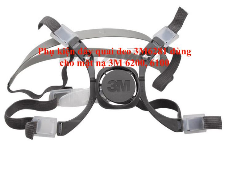 Bộ dây thun quai đeo 3M 6281 dùng để thay thế sử dụng cho mặt nạ 3M 6200, 3M 6100, chất liệu bền chắc đúng tiêu chuẩn, hàng mới 100%