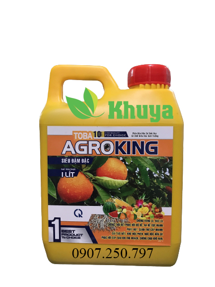 Phân bón hữu cơ sinh học Toba Agroking 1 lít Siêu Đậm Đặc