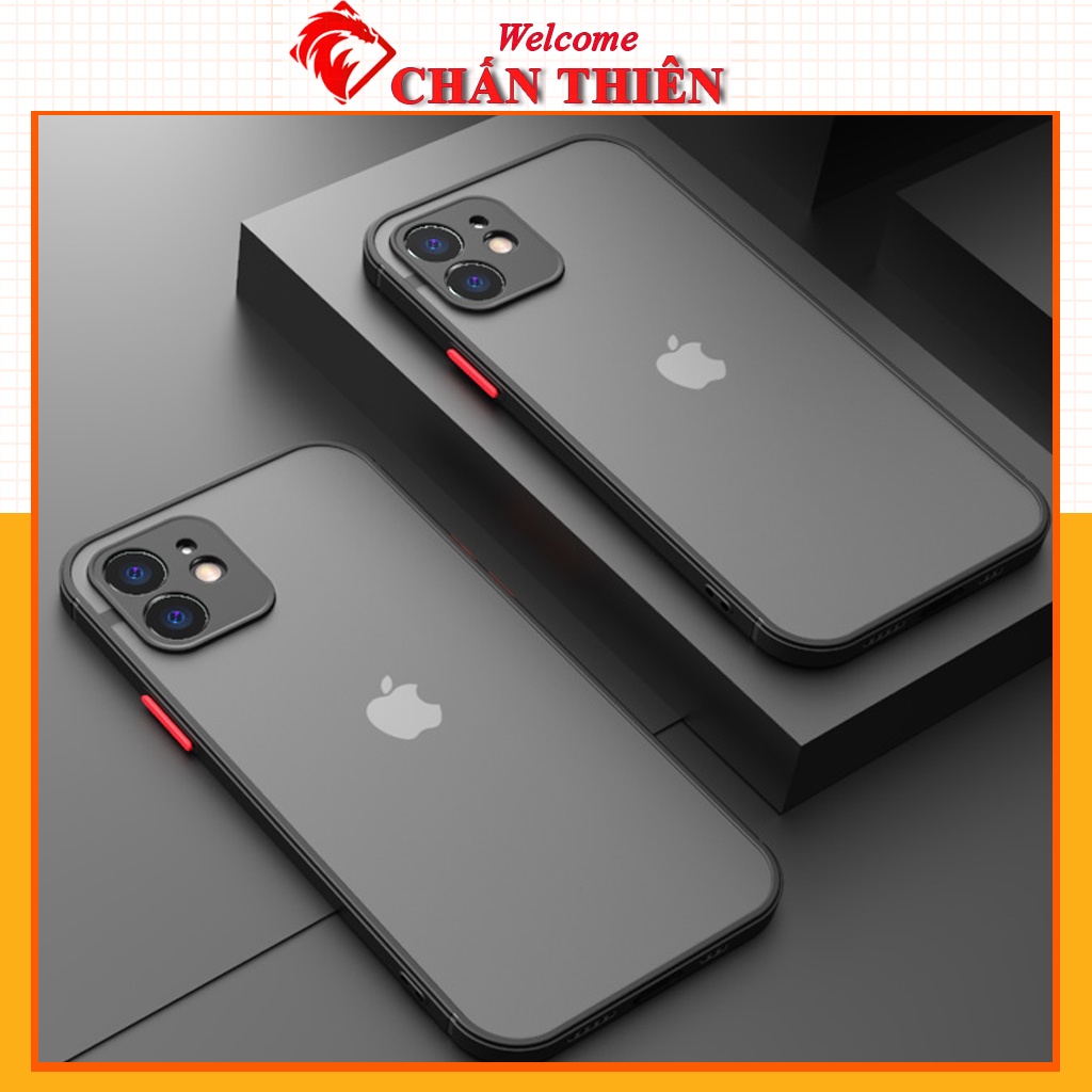 Ốp lưng iphone Basic nhám 13 Promax 7 Plus 8 Plus 6 6s 7 8 Se 2020 12 Promax 11 Promax Xsmax X  Đen Nhám