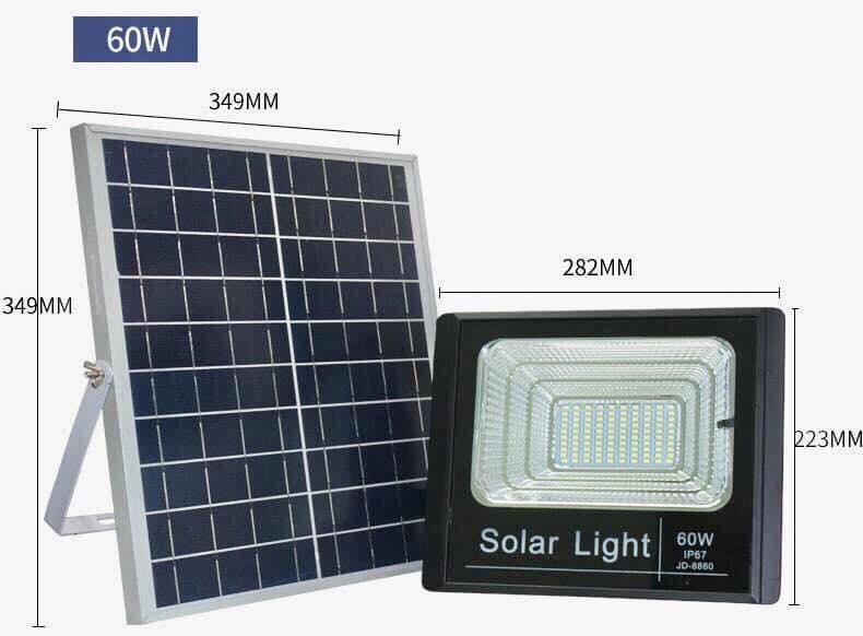 ĐÈN NĂNG LƯỢNG MẶT TRỜI SOLAR LIGHT- Công suất 60W, công nghê chống nước IP65, chế độ ánh sáng tự động có điều khiển từ xa