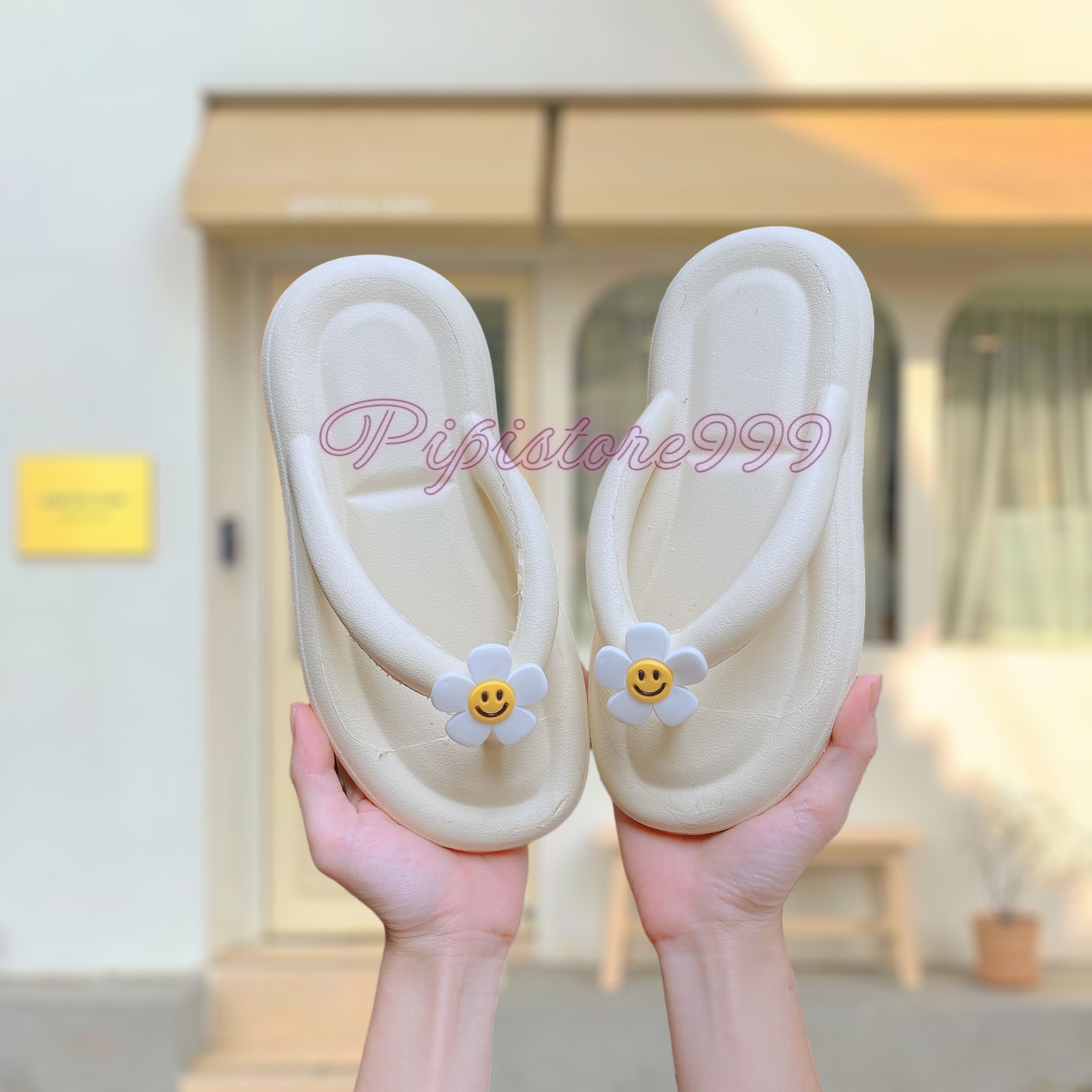Dép xỏ ngón nhựa eva siêu nhẹ hoa cúc đáng yêu g027