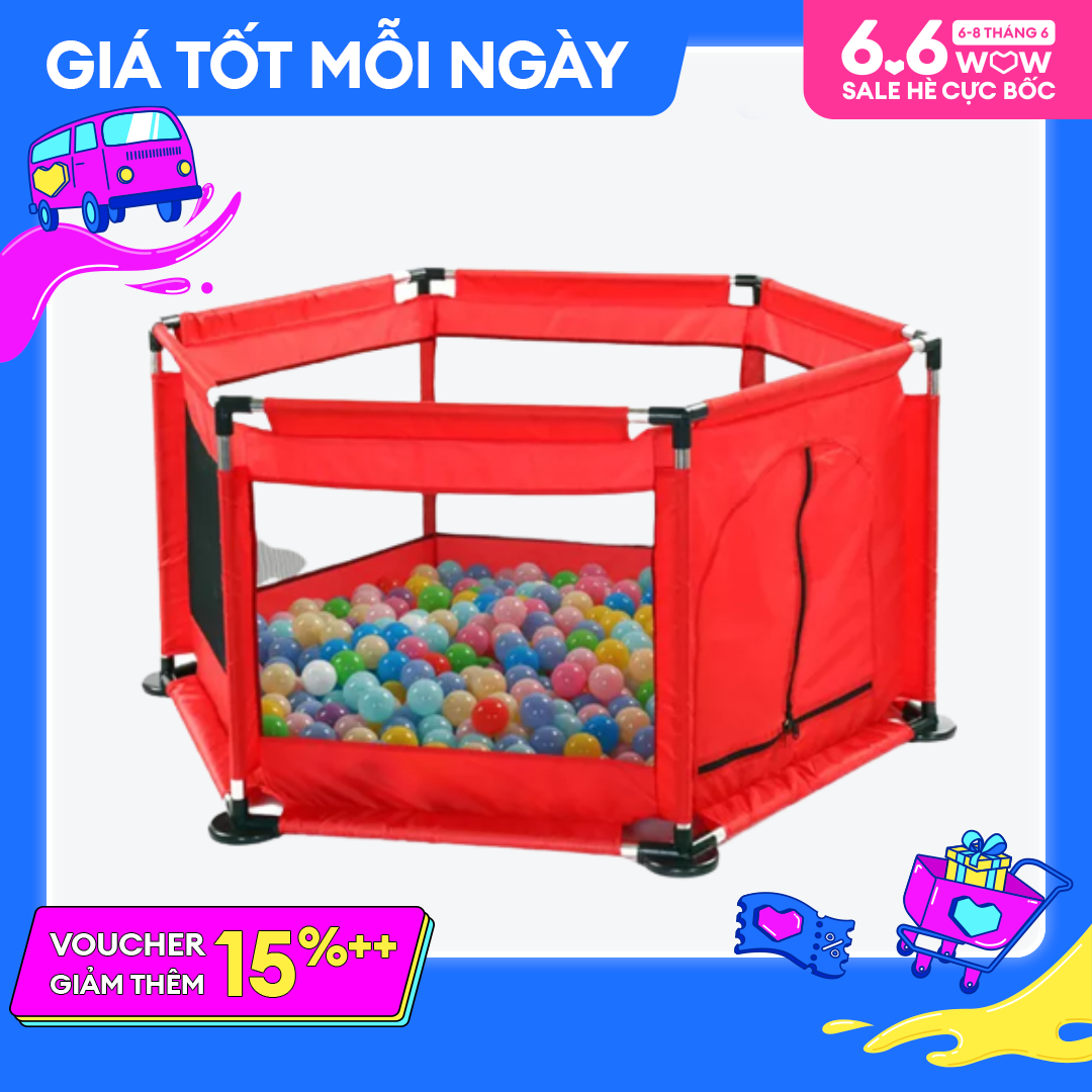 Quây cũi kiêm nhà bóng cho bé(loai 1) tặng kèm bóng nhiều màu