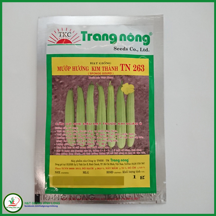 Hạt giống Mướp hương - Kim Thành TN 263 - 1g, hiệu Trang Nông chất lượng, nảy mầm cao