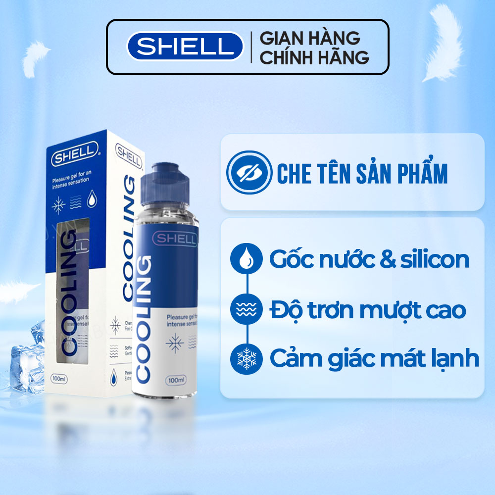 Gel bôi trơn mát lạnh shell cooling - chai 100ml | shell chính hãng