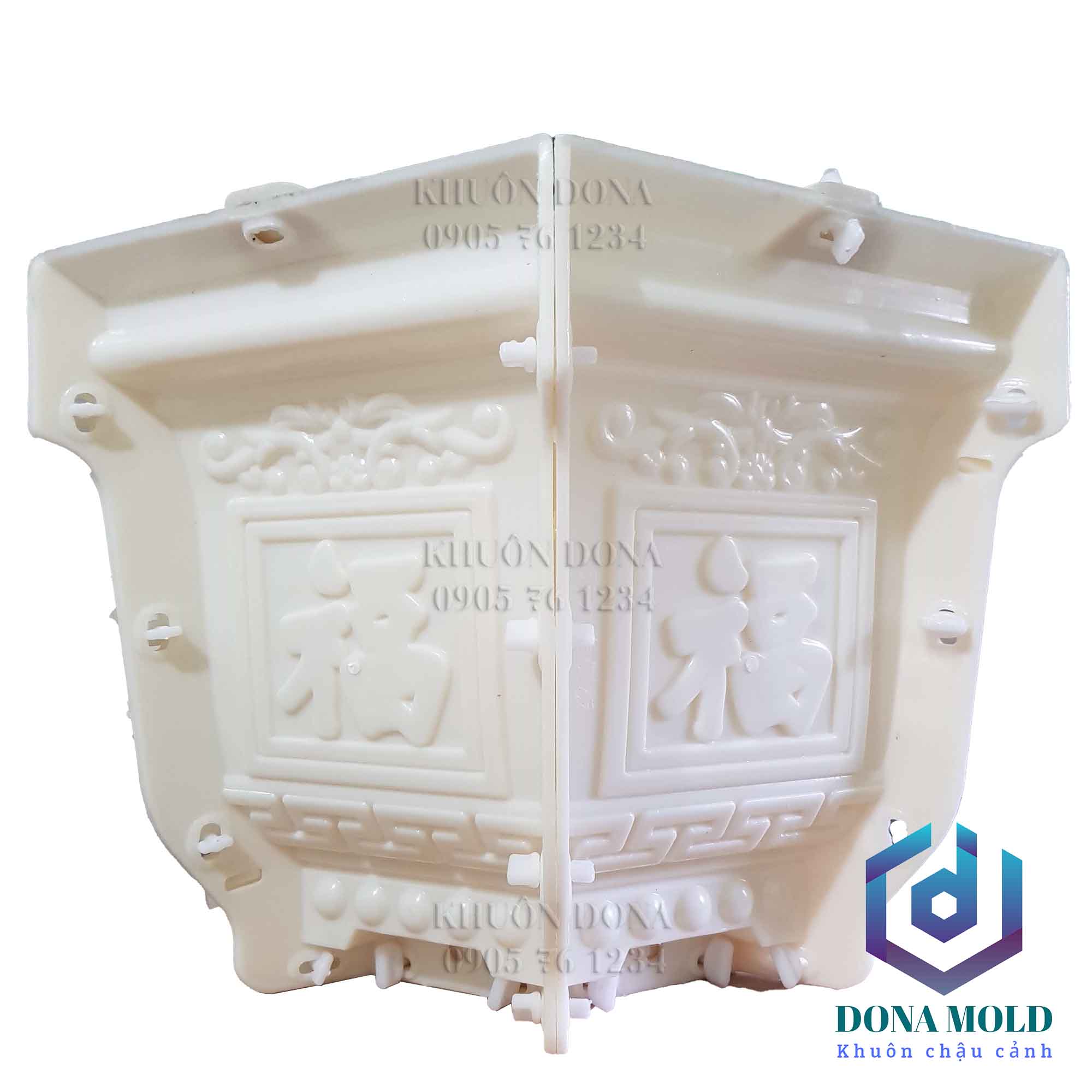 Khuôn đúc chậu lục giác 25 cm tq