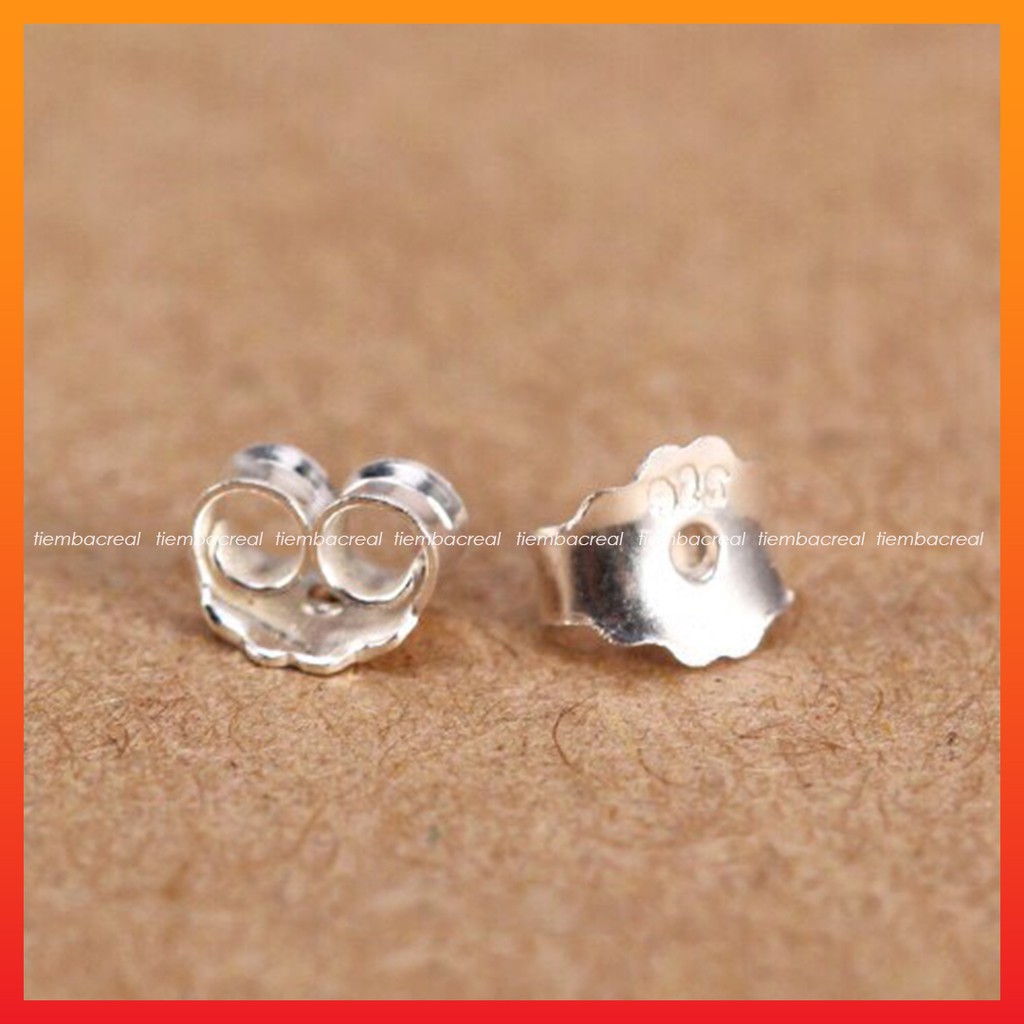 Chốt Bông Tai Bạc Nguyên Chất Không Han Gỉ, Chốt Bạc Cho Hoa Tai