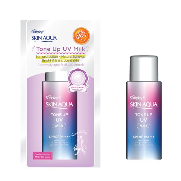 Kem chống nắng dạng sữa hiệu chỉnh sắc da Sunplay Skin Aqua Tone Up UV Milk SPF50+ PA++++ 50g