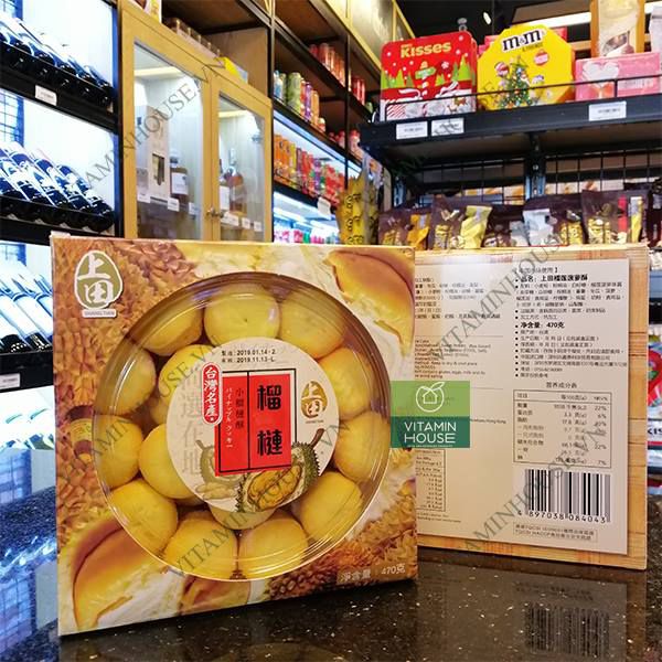 Bánh dứa shang tian sầu riêng hộp tròn 470gr - đài loan