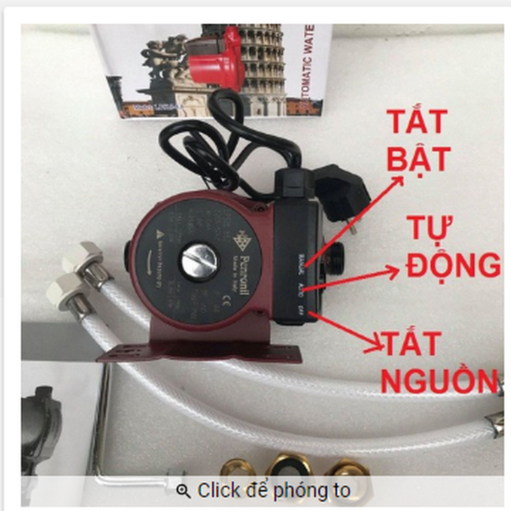 Máy bơm tăng áp italya