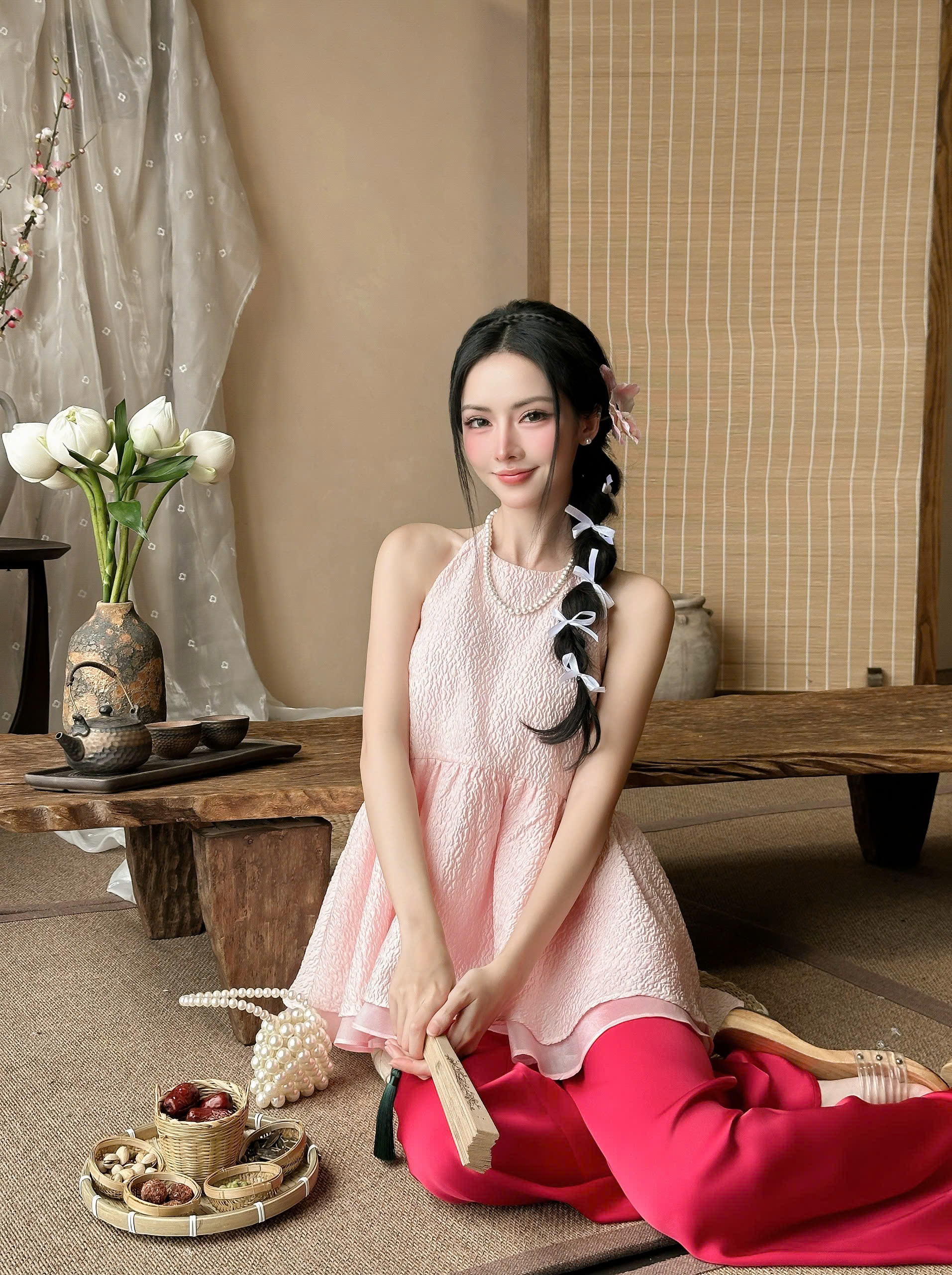 KIDO - Áo yếm dáng babydoll ĐỖ QUYÊN