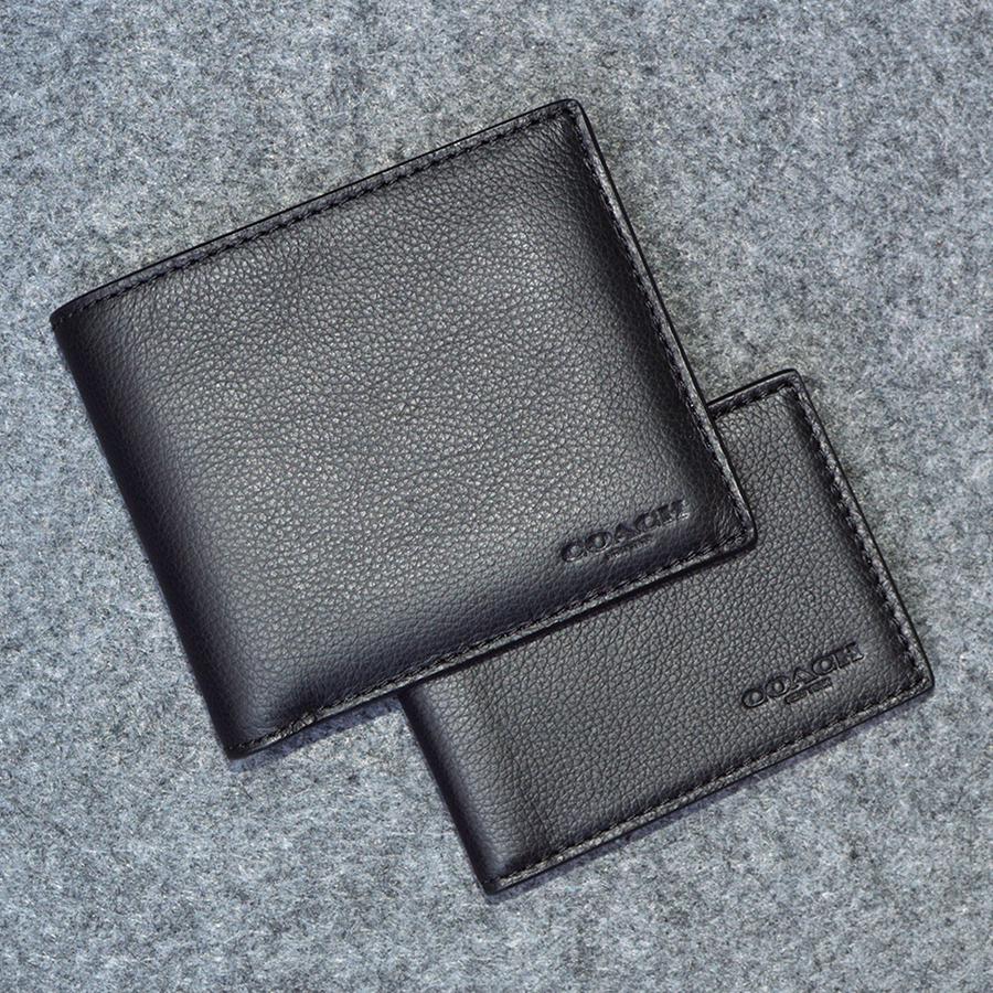 [HCM]Ví Nam Coach F75084 chính_hãng màu đen