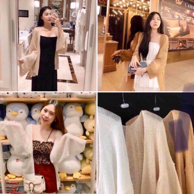 Áo khoát cardigan chất len dêt mỏng siêu hót