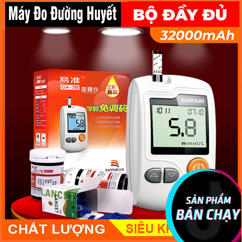Máy đo đường huyết trong máu của mỹ máy đo đường huyết ga-3 - plus máy đo tiểu đường sannou - ga3 chinh hãng đo tiểu đường nhanh chóng, chính xác