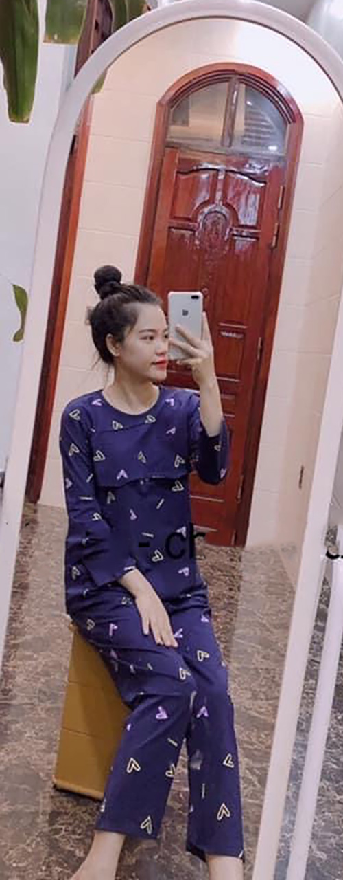 Bộ sau sinh cotton cho con bú