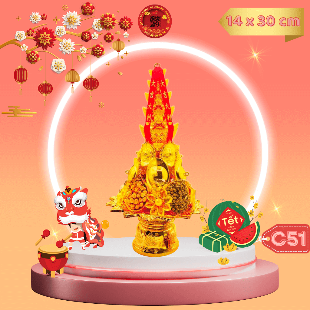 Tháp Tỏi Ông Địa Đậu Ngũ Sắc Đại Cát Đại Lợi - TỎI CÁT TƯỜNG