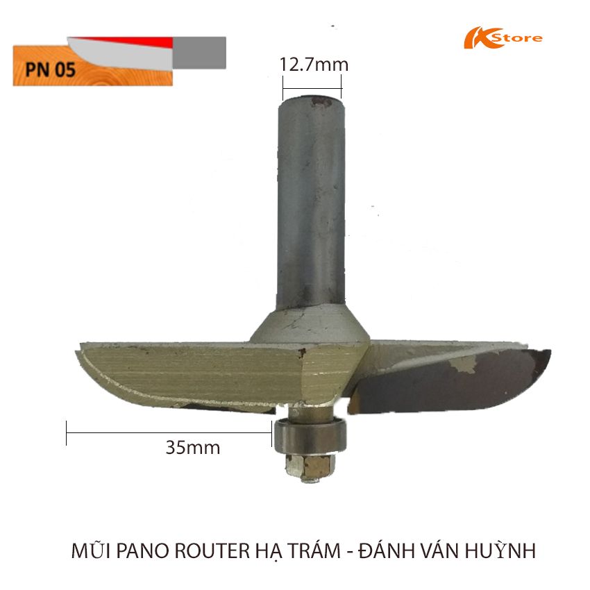 Mũi phay ván huỳnh cửa pn05 - mũi pano router hạ trám - đánh ván huỳnh