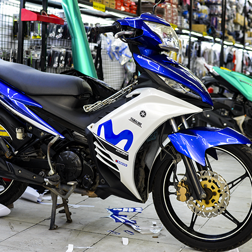 Tem Exciter 135 Xanh Trắng 💜 Decal Exciter 135 Có Rời - Trùm 💜 Tem Exciter 135 Giá Rẻ 💜