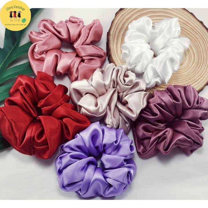 Dây buộc tóc vải scunchies phụ kiện thời trang dễ thương xinh xắn quà tặng thanh lịch nữ tính - Store.Vanshop Ms 1N