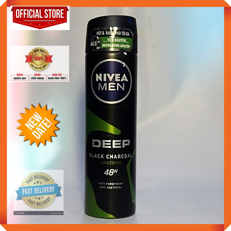 Xịt khử mùi nivea men ngăn mùi deep xanh lá 150ml