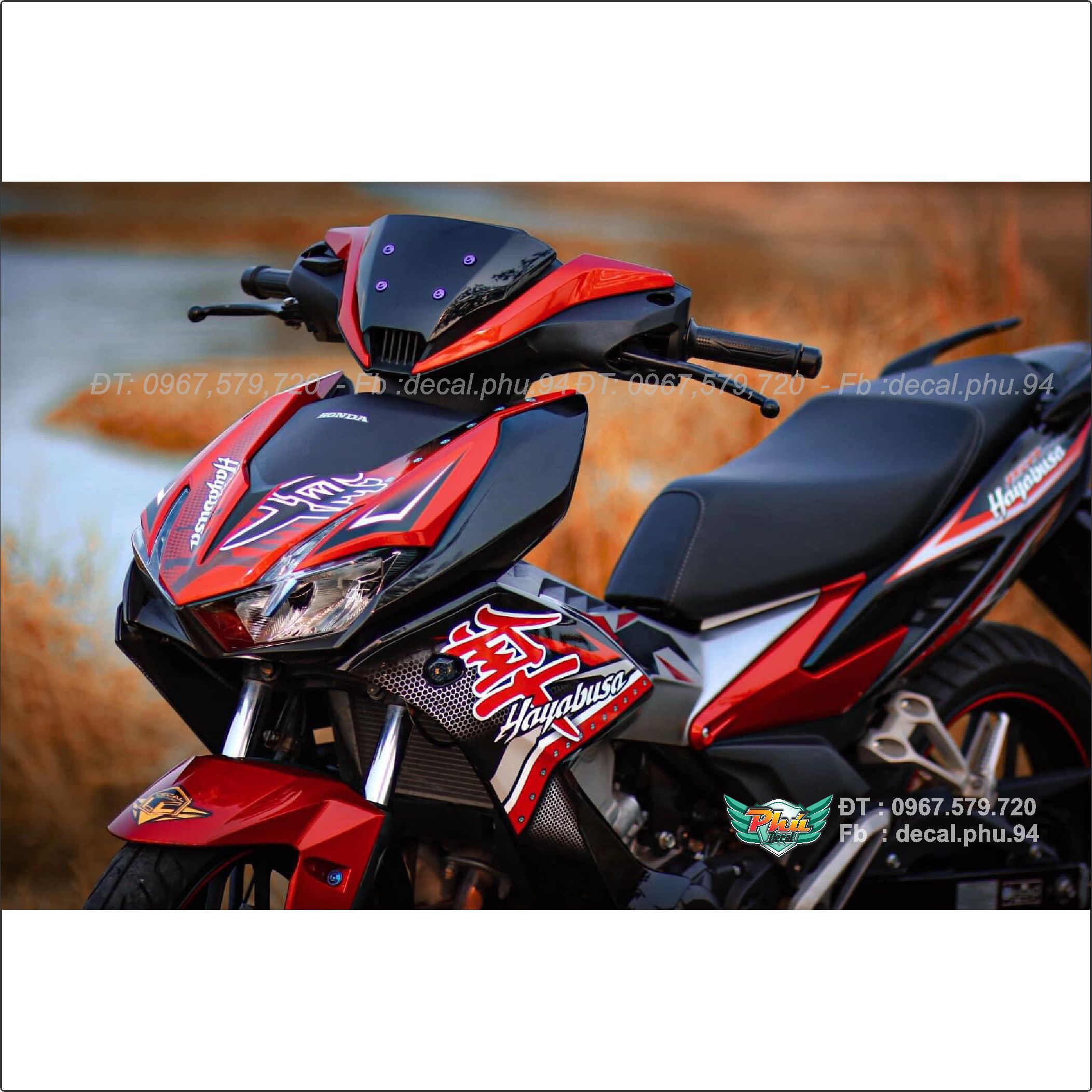Tem rời Winner X đỏ đen hayabusa