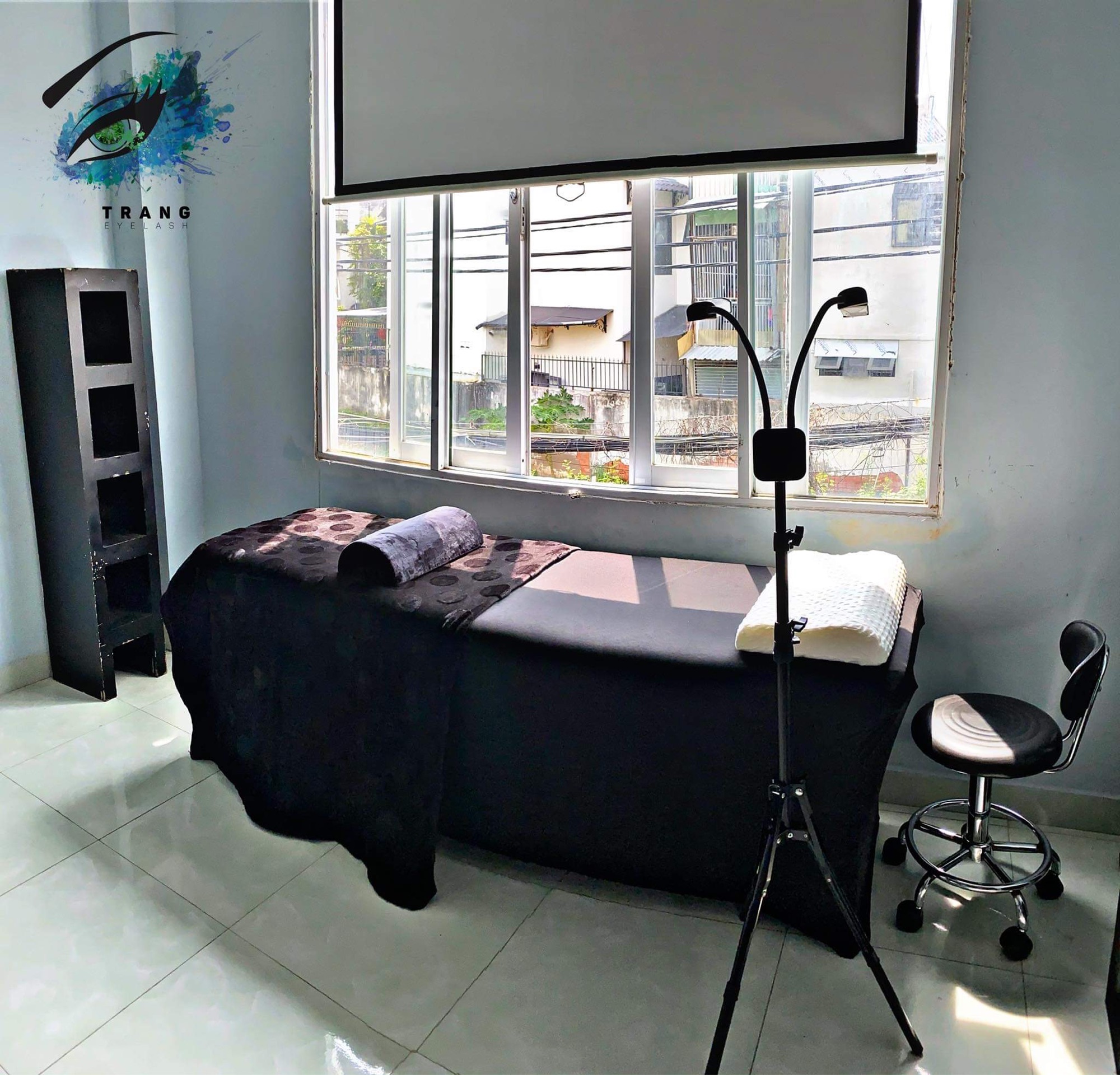 Ga đen bọc giường nối mi spa phun xăm thẩm mĩ