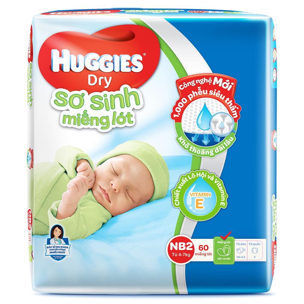 Miếng lót huggies nb2 60