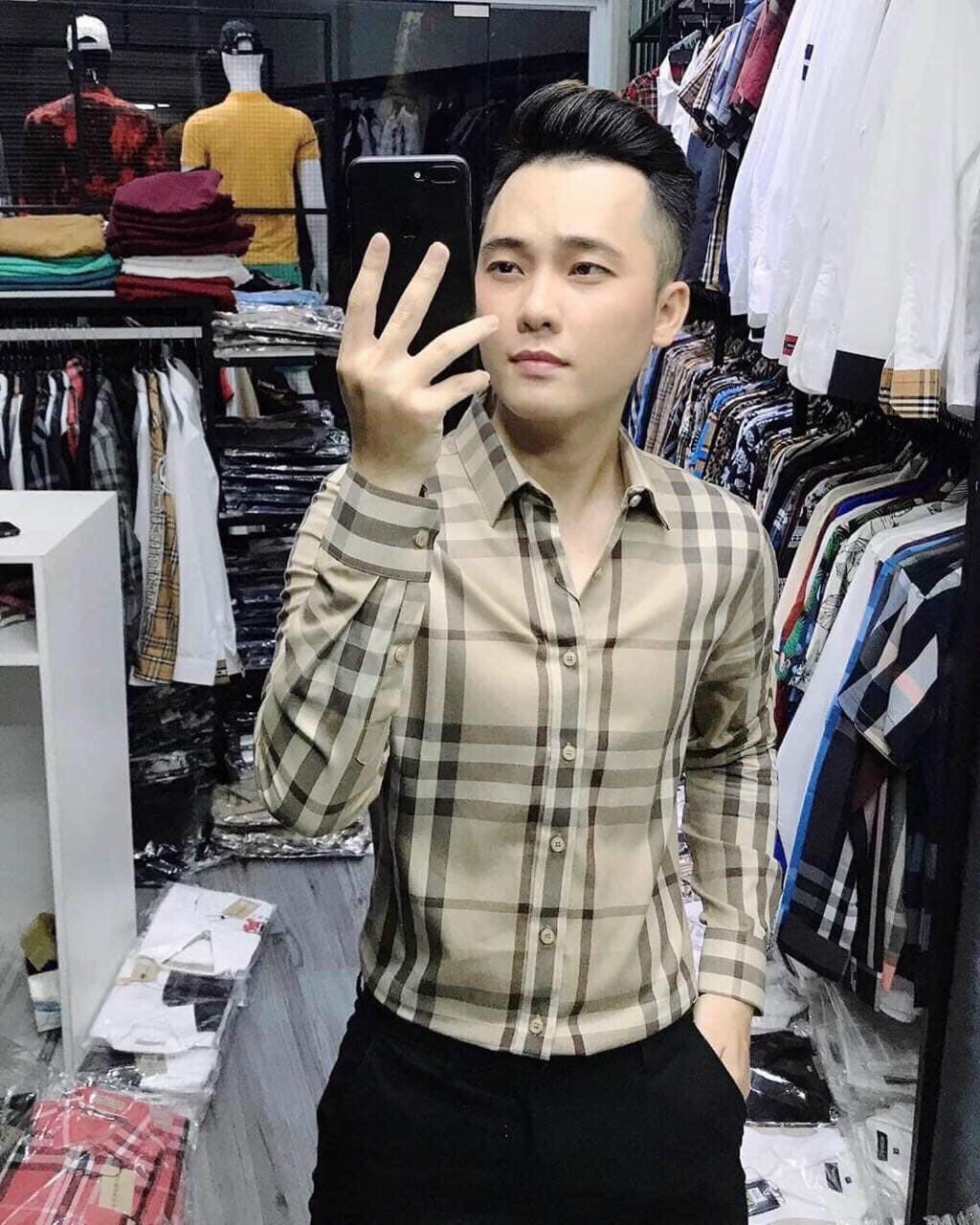 Áo sơ mi nam phối sọc 5d kiểu dáng hàn quốc lên phom cực chuẩn.
